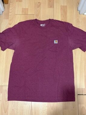 Carhartt Men’s Pocket T-Shirt in burgandy